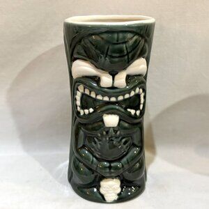 Tiki Lin Ceramic Pottery Tiki Mug Tropical Green
